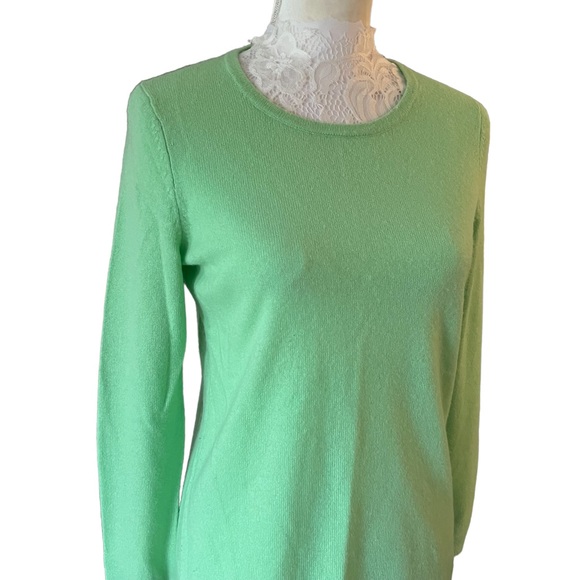Talbots 100% Cashmere green long sleeve petite sweater size sp - Picture 4 of 8